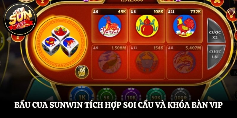 Bầu Cua SUNWIN - Xúc Xắc Online Chuẩn 3d, Tốc Độ Cực Mượt Bầu Cua SUNWIN tích hợp soi cầu & khóa bàn VIP