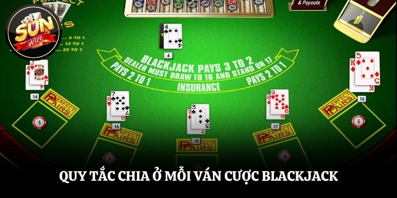 Quy tắc chia ở mỗi ván cược Blackjack